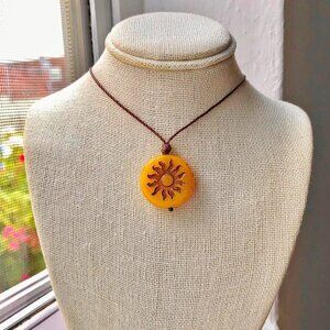 Boho Sun/Sunflower Czech Bead (Brown) Necklace/Choker
